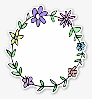 A Lovely Circle Of Flowers To Add In Your Text For - Circle #4099105