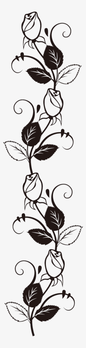 Bara0225 - Black And White Flowers/stripes Shower Curtain #4099322