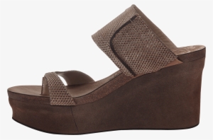 Brookfield Wedge In Gold Mesh Inside View - Otbt Brookfield Sandals Gold Mesh - 9 #4099627