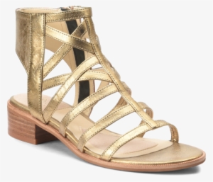 Diagonal View Of Isola Genesis In Old Gold - Women's Isola Genesis Gladiator Sandal #4099657