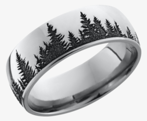 Lashbrook Cobalt Chrome 8mm Domed Band With Laser Carved #4099868