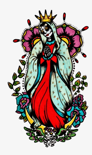 Day Of The Dead Art Virgin Mary Tattoo - Illustrated Ink #411172
