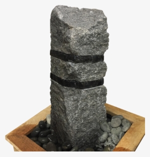 Three Way Slice Pillar Fountain - Monolith #411416