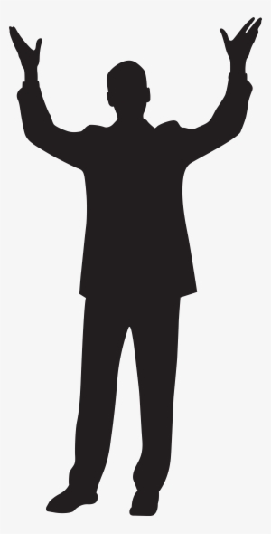 Banner Black And White Library Clipart Silhouette At - Silhouette Man Hands Up #411442 Banner Black And White Library Clipart Silhouette At - Silhouette Man Hands Up #411442