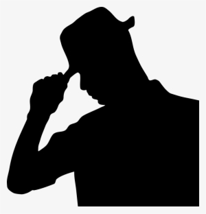Pix For Silhouette Man Head With Hat - Silueta Hombre Con Sombrero #411739