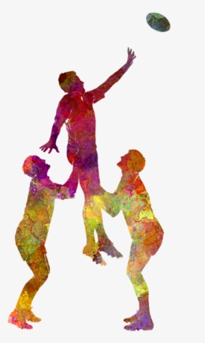 Bleed Area May Not Be Visible - Rugby Men Players 01 In Watercolor #411792