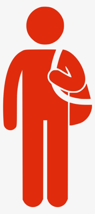 Silhouette Man With Bag - Salesman Clipart #411795