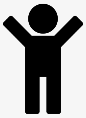 Man Silhouette With Raised Arms Comments - Grow Icon #411843