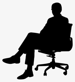 Silhouette Man Sitting At Getdrawings - Business People Sitting Silhouette #412083