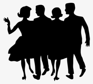 People, Dance, Dancing, Silhouette, Man, Woman, Party - People Silhouette Clipart #412133