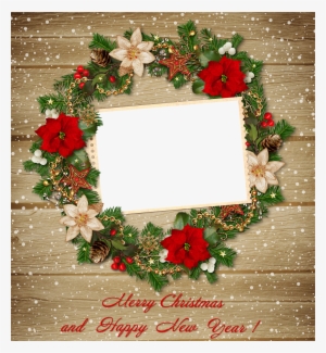 Christmas Transparent Vintage Png Frame - Cartão Postal De Natal #412430