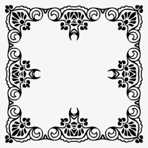 Vintage Black Frame Png - 花边 矢量 图 #412648
