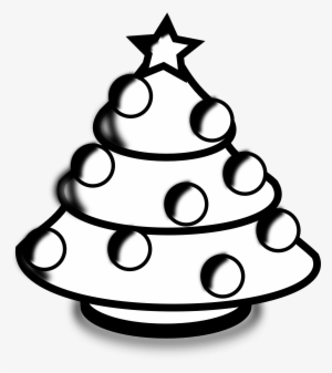 Squirrel In Tree Clipart Black And White - Christmas Black And White Drawn #412861