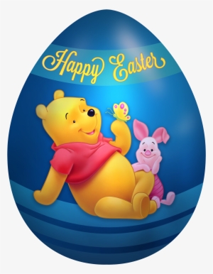 Kids Easter Egg Winnie The Pooh And Piglet Png Clip - Happy Easter Winnie The Pooh #412911