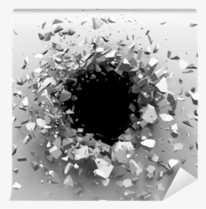 Cracked Concrete Wall With Bullet Hole - Imagenes 3d Del Agujero #413366