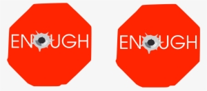 #enough Custom Red And White Stop Sign Shaped Earrings - Stop Sign #413398