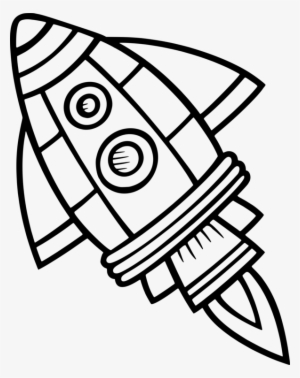 Spacecraft Drawing Black And White Rocket Computer - Clip Art Space Ship #413994