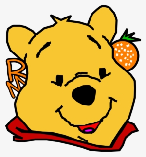 Winnie The Pooh With Orange Red Lip Clip Art - Download Gambar Kartun Winnie The Pooh #414206