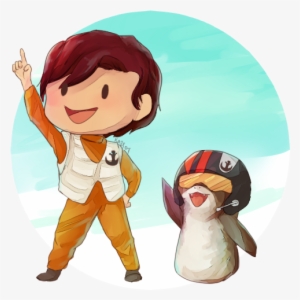 Poe And A Porg - Star Wars #414451