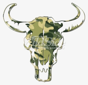 Camo Cow Skull - Horn #415265