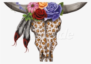 Cow Skull Flowers Wildside - Skull Mug #415371