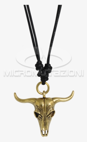 Necklace With Brass Bull Skull Pendant Necklaces & - Necklace #415646