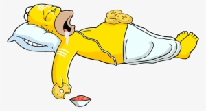 Share This Image - Homer Simpson Sleeping Transparent #415928