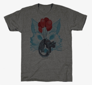 Red Balloon Cat Explorer Mens T-shirt - Catch A Predator Shirt #417323