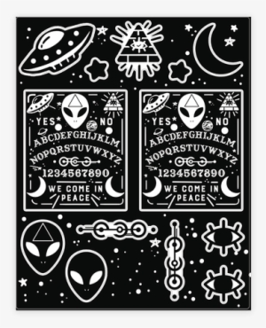 Occult Alien Ouija Board - Goth Stickers #417732
