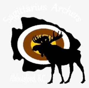 Charity Indoor Turkey Shoot Sagittarius Archers Banner - Moose: Black Shower Curtain #418581