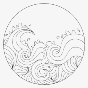 Banner Vector Black And White Png - Waves Tumblr Drawing #418920