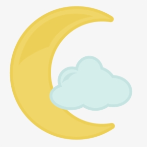 Png Library Moon With Cloud Svg File For Cutting #419191