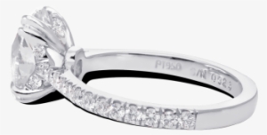 Ring Mademoiselle Round Diamond Solitaire Cathedral - Pre-engagement Ring #419429