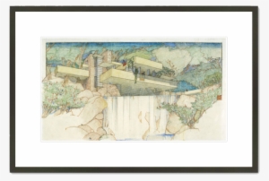 Flw Fallingwater Framed Archival Print - Frank Lloyd Wright Concept #4100195