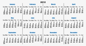 Calendar2012 3by4 - Business Card Calendar 2012 #4101458