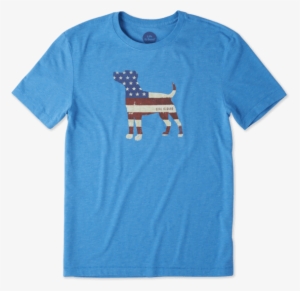 Men's Americana Dog Cool Tee - Cute Bicycle T Shirt #4101926