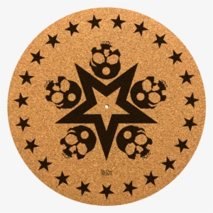 Skull Star Cork Slipmat - Glowtronics Skull Star Glow In The Dark Slipmats #4102138