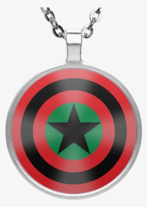 Black Star Shield [glow] Necklace - Pug Christmas Wreath Round Pendant Necklace #4102196