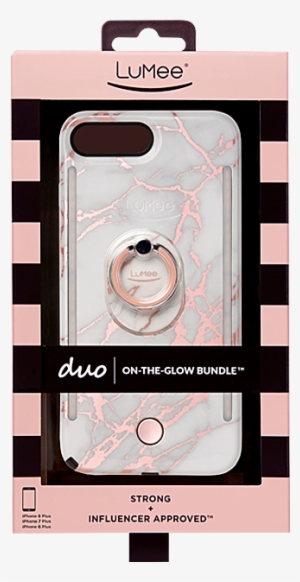 Lumee Duo On The Glow Bundle [rose Metallic White Marble] - Marble #4102973