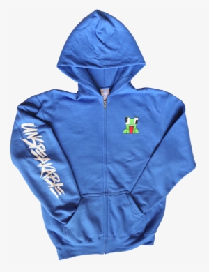 Royal Blue Unspeakable Zipper Hoodie - Zipper #4103028