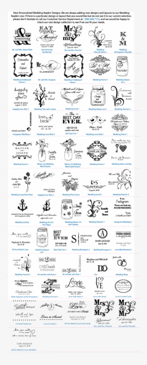 Designs You Can Use On Personalized Wedding Napkins, - Circle #4103073