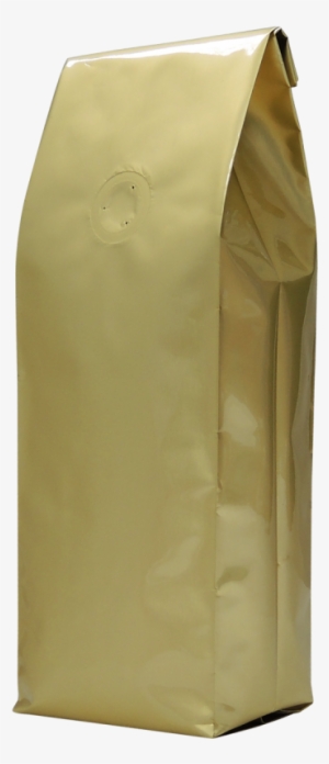 250g Foil Side Gusset Bag With Valve, Gold - Coffee Bag Gold Tin Tie #4103414