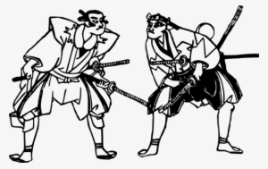 Samurai Silhouette Drawing Computer Icons Line Art - Samurai Clipart Black And White #4105121