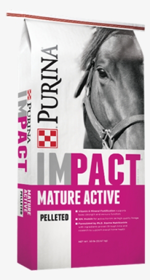 Impact Mature Active Pelleted Horse Feed Provides The - Purina Mills #4105525