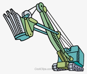 Steam Shovel Royalty Free Vector Clip Art Illustration - Steam Shovel Clipart #4106237