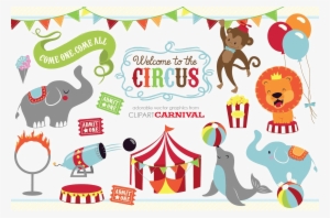 Circus Animals Png Image With Transparent Background - Cute Circus Animal Clipart #4107328