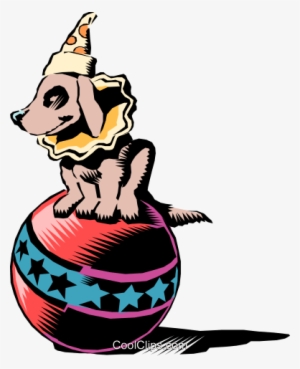Circus Dog Royalty Free Vector Clip Art Illustration - Собака Цирк Пнг #4107740