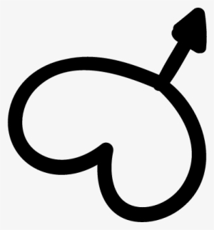 Male Gender Symbol With A Heart Vector - Gender Symbol #4107804