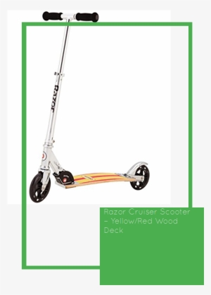 Razor Cruiser Scooter Yellow/red Wood Deck - Razor Cruiser Scooter - Yellow/red Wood Deck #4107808