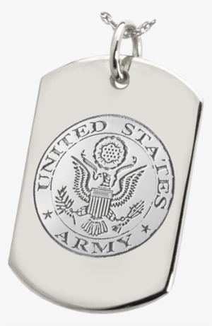 Wholesale Dog Tag With Army Emblem And No Chamber - Simple Round Urn Jewelry Pendant With Military Emblem #4108588
